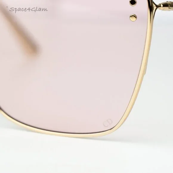 Dior Women Sunglasses Shiny Gold Pink Butterfly CD40095U 10Y  display picture 3